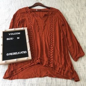 Volcom Orange Dress Size Medium Mini Dress